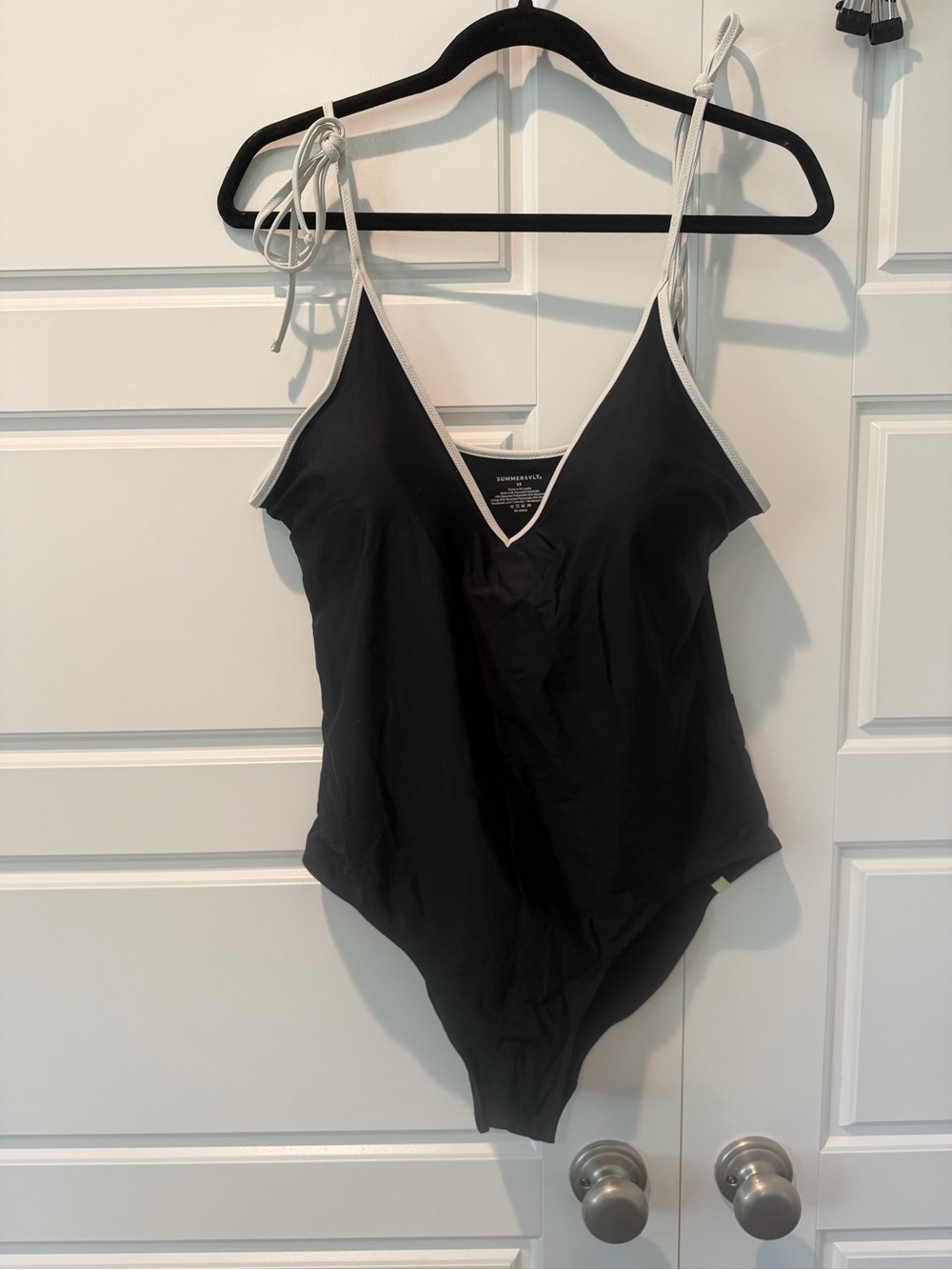 Summersalt The Contrast- strap Backflip Black & White One Piece Size 14 Womens